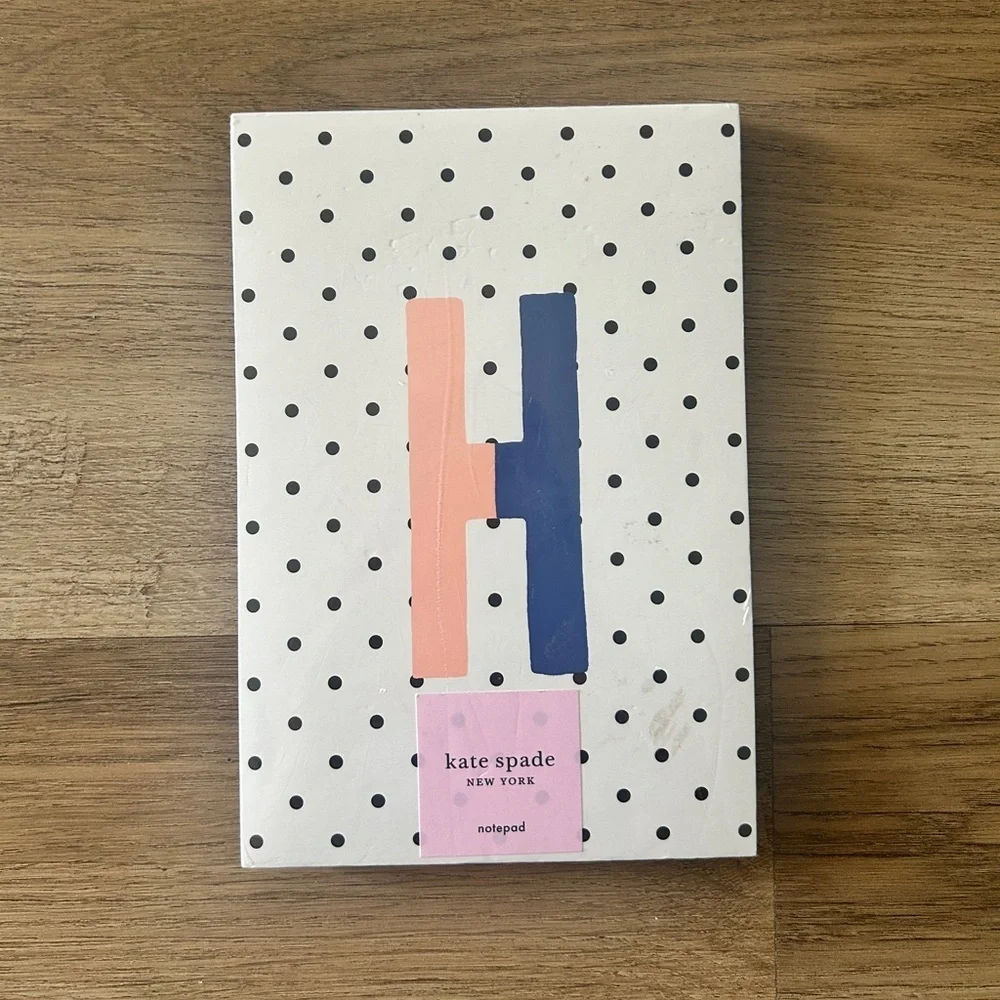 Kate Spade New York Sparks of Joy Notepad – Letter “H” – 100 Sheets- NWT